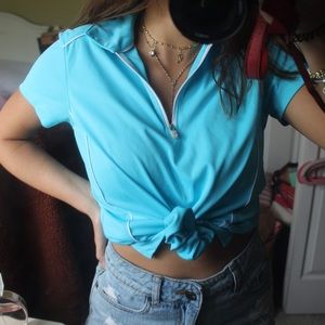 Slazenger polo zip up top